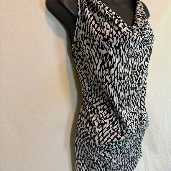 G-32‎ Susan Graver White & Black Sleeveless Pullover Summer Blouse Size L - Picture 5 of 13